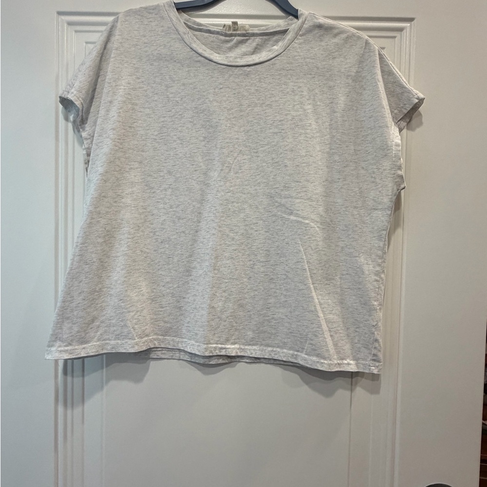 LA MIEL Light Gray Short Sleeve Tee